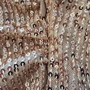 Lucy in the Sky Sequin Mini Dress - Rose Gold and Silver